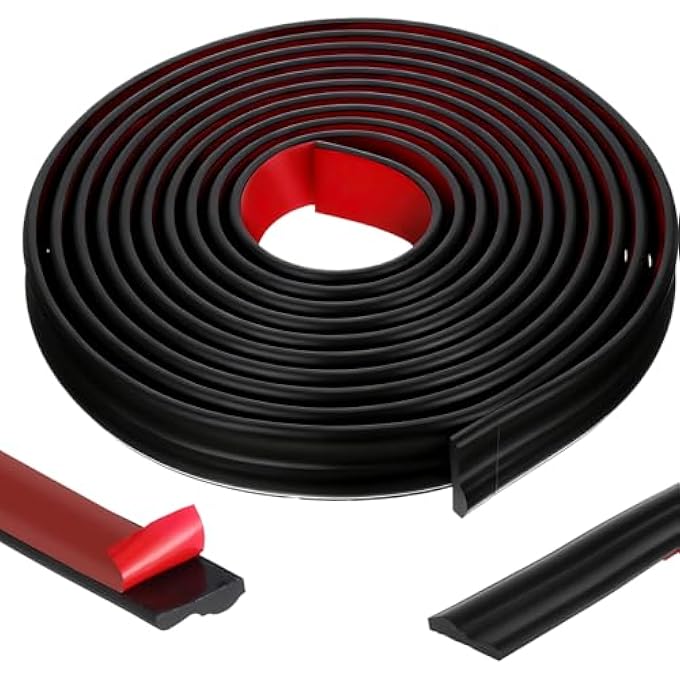 20FTX1.6IN PEEL AND STICK TRIM MOLDING,FLEXIBLE WALL CORNER PROTECTOR TRIM, SELF-ADHESIVE CHAIR RAIL PANEL MOLDING FOR WALL EDGE, CEILING, DOOR FRAMES, COUNTERTOP（BLACK）