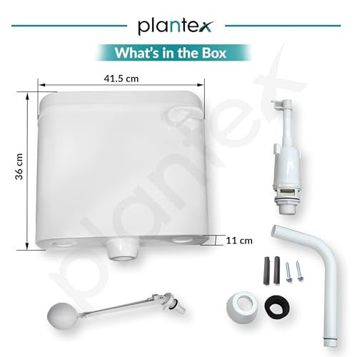 Plantex Flush Tank for Toilet/Single Flushing Cistern for Bathroom with 10 Ltr Water Capacity/Polypropylene Toilet Flush Tank - Pack of 1 (Classic, White) - Image 4