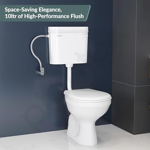 Plantex Flush Tank for Toilet/Single Flushing Cistern for Bathroom with 10 Ltr Water Capacity/Polypropylene Toilet Flush Tank - Pack of 1 (Classic, White) - Image 5