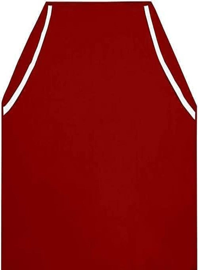 COTTON SHEET 600 Thread Count, Toddler Cot Sheets with Corners Elastic, Standard Mat Size Day-Care/Pre-School 100% Egyptian Cotton Kids Nap Time Fitted Sheets, Burgundy Solid (23" WX55 L) Pack of 10 - Image 3