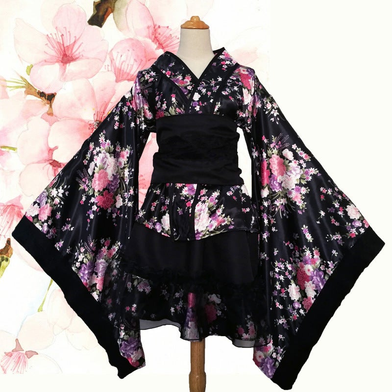 Clothing Women Heavy Sakura Kimono Maid Outfit Blissful Pureland Clothes Lolita Dress - Image 3