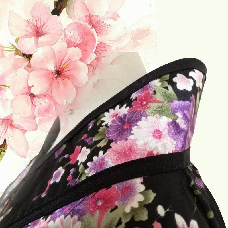 Clothing Women Heavy Sakura Kimono Maid Outfit Blissful Pureland Clothes Lolita Dress - Image 5