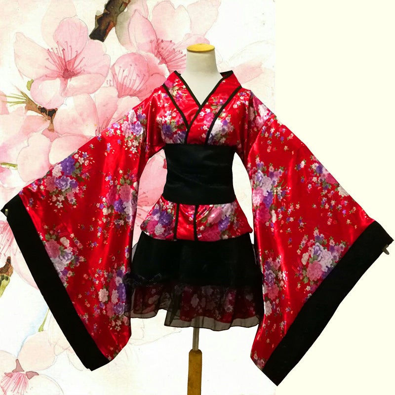 Clothing Women Heavy Sakura Kimono Maid Outfit Blissful Pureland Clothes Lolita Dress - Image 1