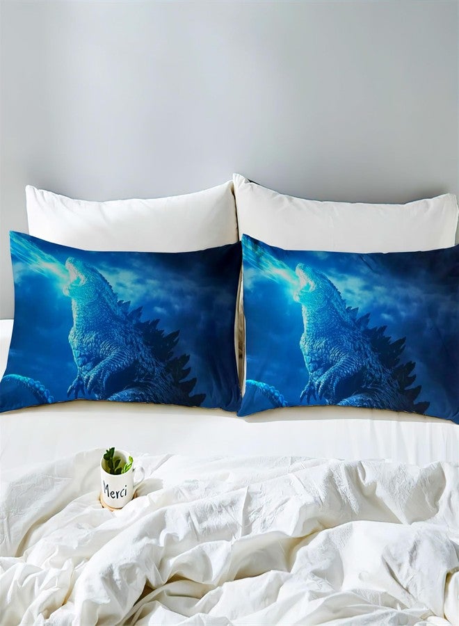 sonicpony Duvet Cover Set Boys Twin Size Dinosaur Comforter Cover Bedding Set 3D for Men 1 Piece Quilt Cover 2 Pieces Pillow Shames No Comforter (Dino36, Twin) - Image 5