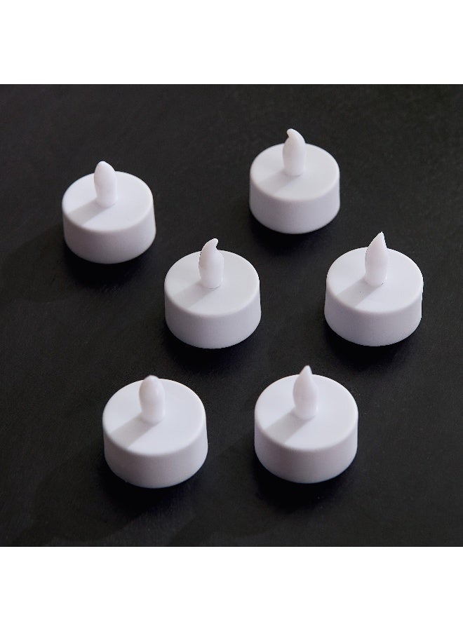 Home Box Luna 6-Piece LED Flameless Tealight Candle Set with Flickering - Image 2