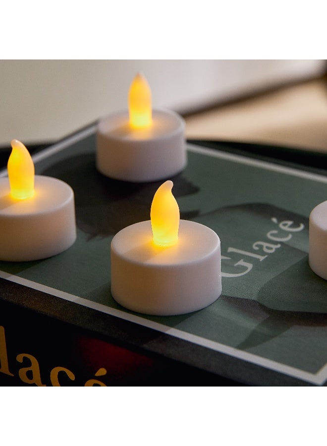 Home Box Luna 6-Piece LED Flameless Tealight Candle Set with Flickering - Image 3