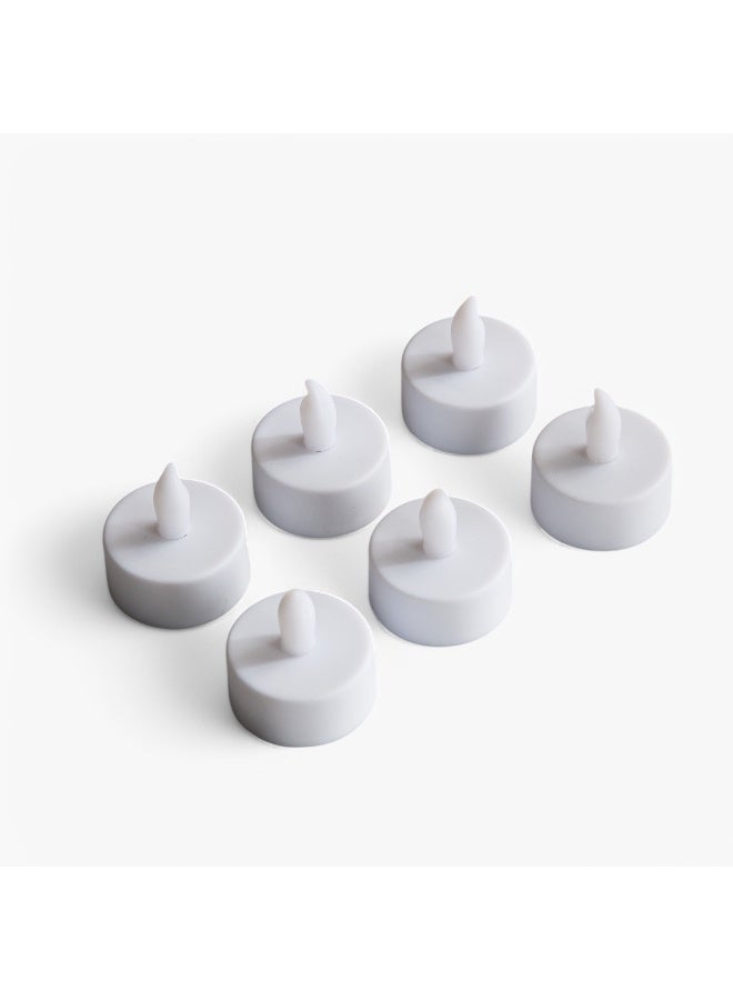 Home Box Luna 6-Piece LED Flameless Tealight Candle Set with Flickering - Image 5