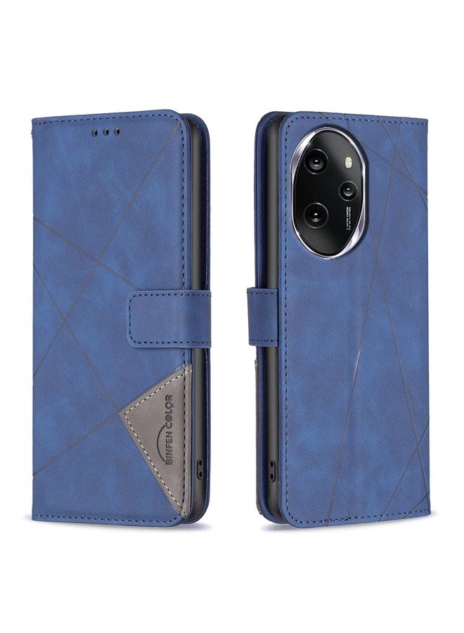 S-TOP Case For Honor 100 Pro Magnetic Buckle Rhombus Texture Leather Phone Case - Image 1