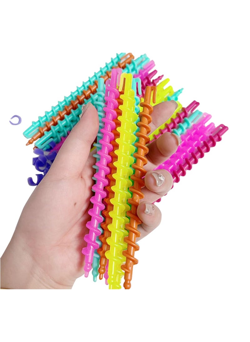 Elandy - 26Pcs 15cm63Inch MultiColor Plastic Spiral Hair Perm Rod Barber Hairdressing Styling Curling Perm Rod Hair Rollers Salon Tools for Women GirlsRandom Color - Image 1