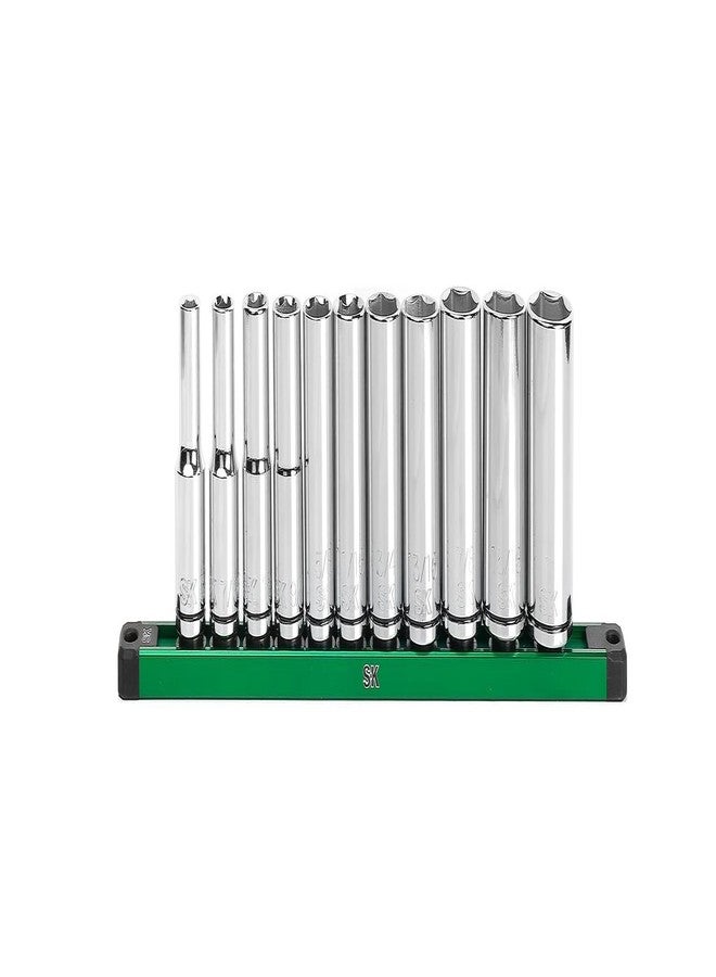 SK Tools USA 1/4" Drive, 11 Piece, 6 Point, Shallow, SAE Chrome Socket Set | SK01504 - Image 1