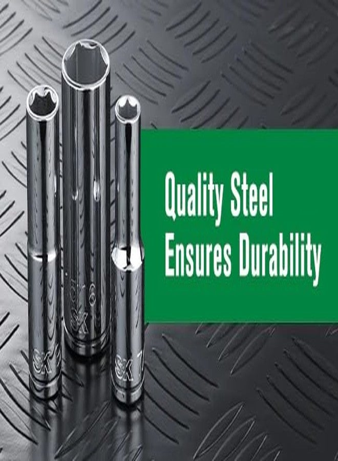 SK Tools USA 1/4" Drive, 11 Piece, 6 Point, Shallow, SAE Chrome Socket Set | SK01504 - Image 3