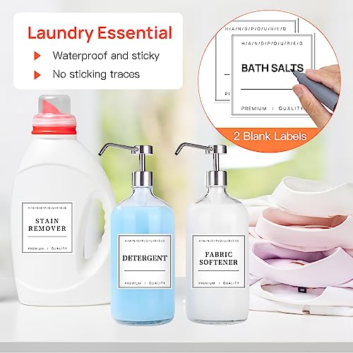 TESWEY Laundry Labels - 18PCS PVC Set for Organizing, Waterproof for Laundry Containers & Glass Jars - Image 2