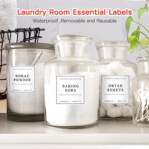 TESWEY Laundry Labels - 18PCS PVC Set for Organizing, Waterproof for Laundry Containers & Glass Jars - Image 4