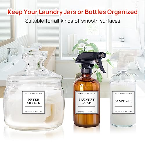 TESWEY Laundry Labels - 18PCS PVC Set for Organizing, Waterproof for Laundry Containers & Glass Jars - Image 3