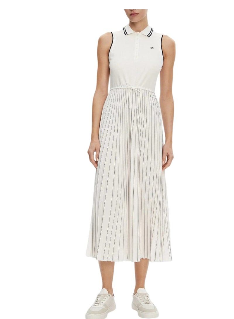 Pleated Polo Dress