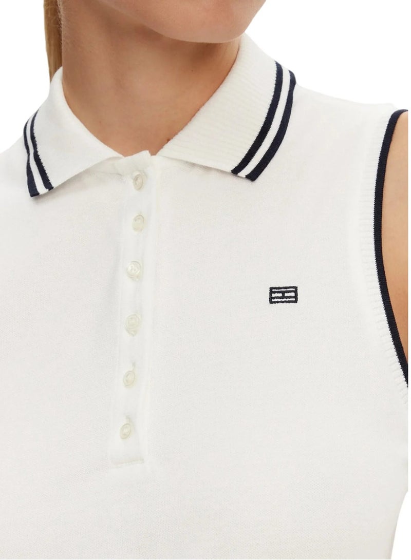 Pleated Polo Dress