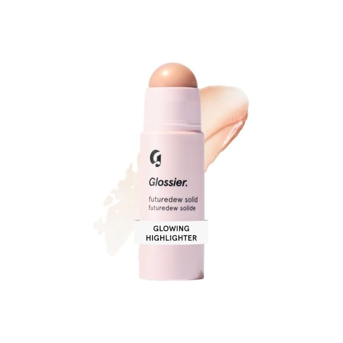 Glossier Futuredew Solid - Highlighting Stick, Illuminating Primer & Skincare Glow Hybrid + Light Reflecting Minerals & Plant-Based Oils - Dewy Sun-Kissed Radiance, Long-Wearing, Vegan, 0.21oz
