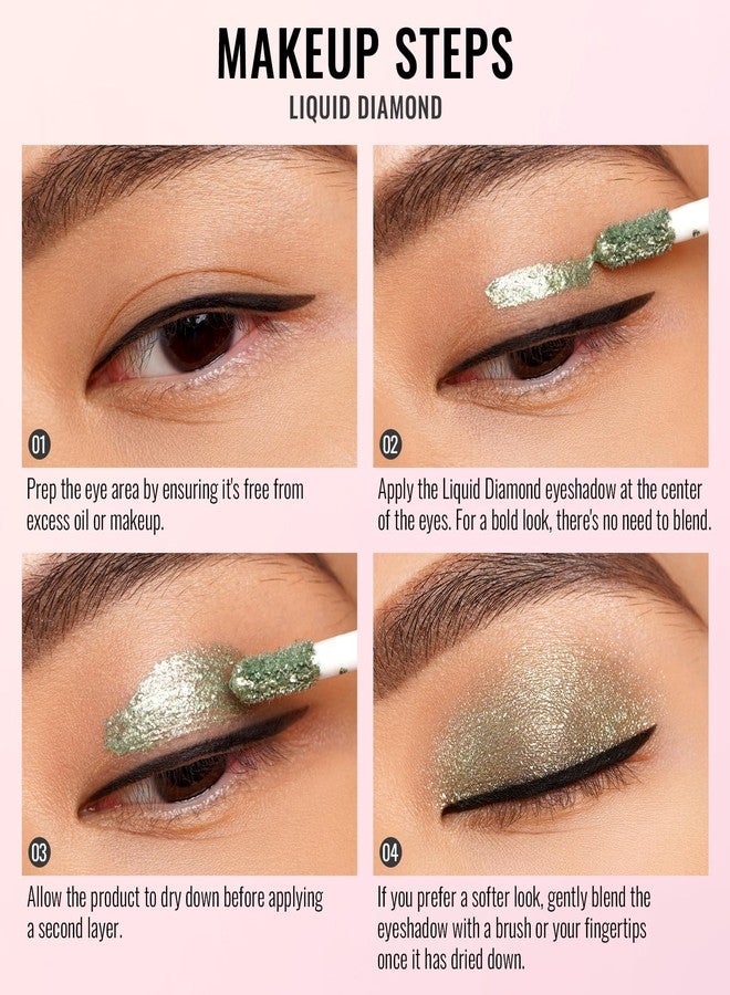 Oulac Liquid Glitter Eyeshadow - Silver Shimmer, Non-Sticky One-Swipe Coverage with Quick-Drying, Crease-Resistant Formula. Vegan & Cruelty-Free (13) - Image 3