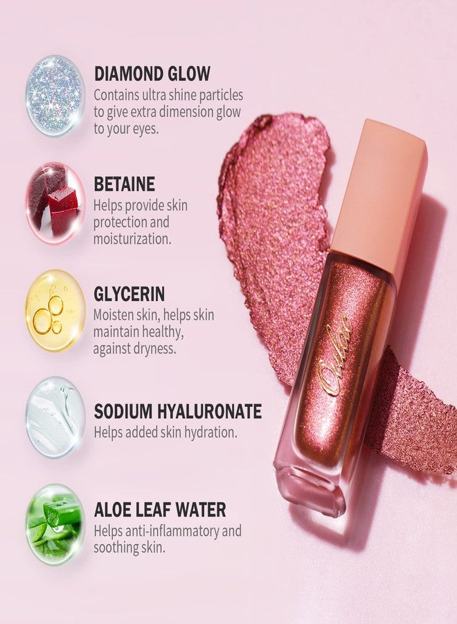 Oulac Liquid Glitter Eyeshadow - Silver Shimmer, Non-Sticky One-Swipe Coverage with Quick-Drying, Crease-Resistant Formula. Vegan & Cruelty-Free (13) - Image 5