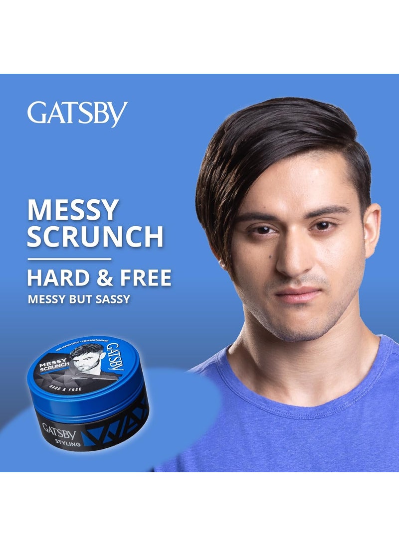 GATSBY Gatsby Hair Styling Wax Hard Free For Messy Scrunch Style Non Sticky Anytime ReStylable Easy Wash Off 75gm  - Image 4