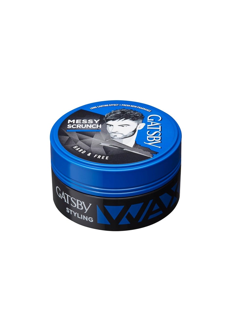 GATSBY Gatsby Hair Styling Wax Hard Free For Messy Scrunch Style Non Sticky Anytime ReStylable Easy Wash Off 75gm  - Image 2