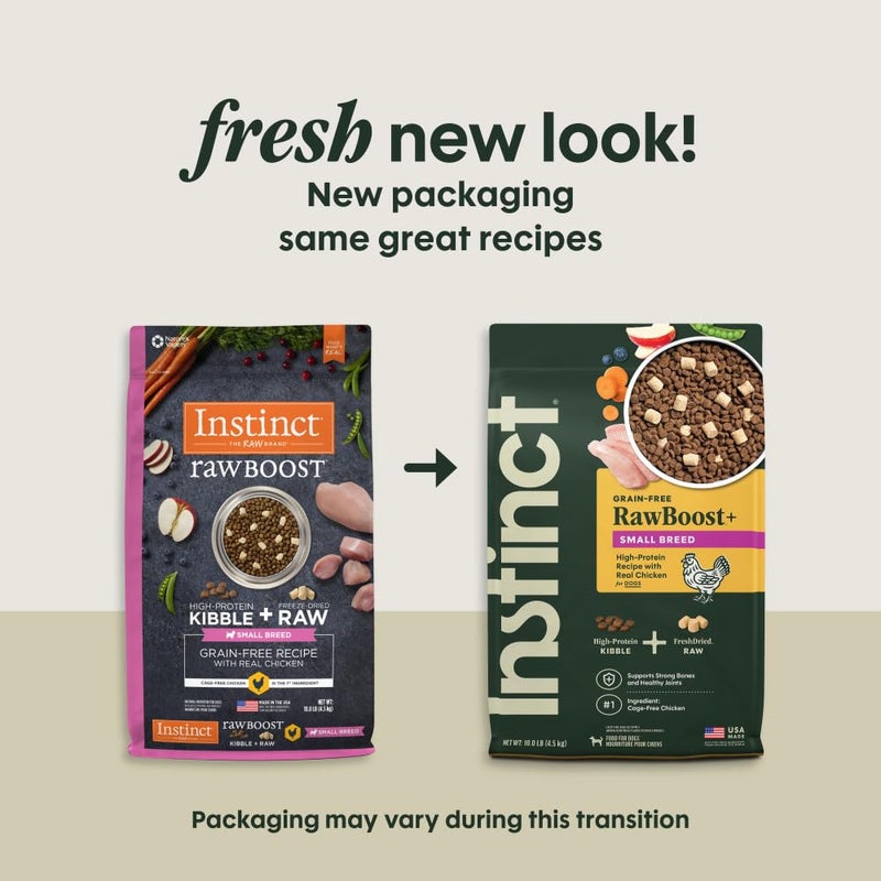 Instinct Raw Boost Small Breed, Natural Dry Dog Food with Freeze Dried Pieces, High Protein, Grain Free Recipe - Real Chicken, 10 lb. Bag - Image 2