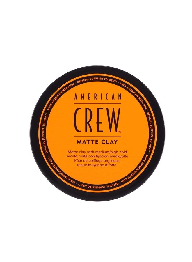 AMERICAN CREW طين مات للشعر للرجال (الإصدار القديم)، مثل جل الشعر مع تثبيت متوسط/عالي، 3 أونصات (عبوة واحدة)