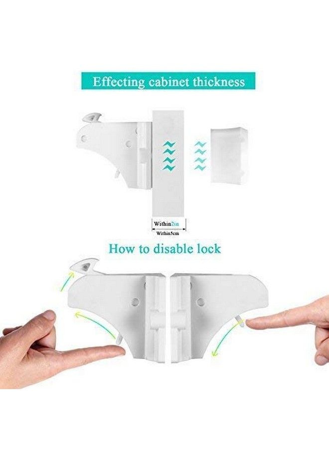 vmaisi 16 Pack Child Safety Magnetic Cabinet Locks Vmaisi Children Proof Cupboard Baby Locks Latches Adhesive For Cabinets & Drawers And Screws Fixed For Durable Protection - Image 4