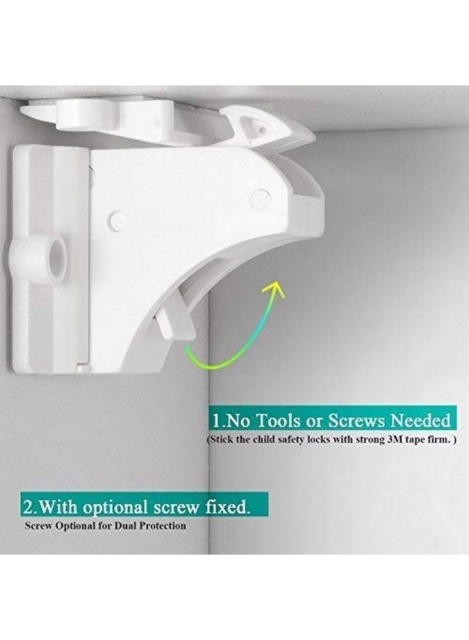 vmaisi 16 Pack Child Safety Magnetic Cabinet Locks Vmaisi Children Proof Cupboard Baby Locks Latches Adhesive For Cabinets & Drawers And Screws Fixed For Durable Protection - Image 5