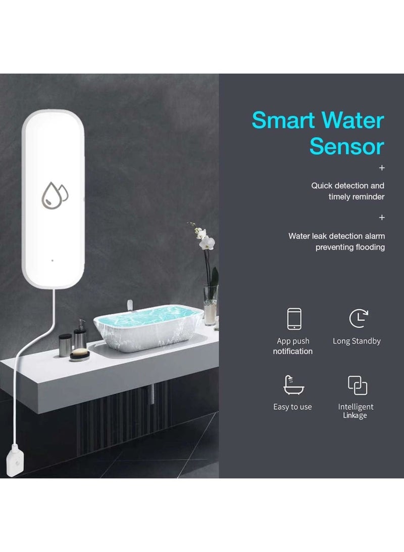 Cobest Smart Water Leak Detector Kit, Home Water Flooding Monitor Smart, Adjustable Alarm, App Alerts, Home Security, Basement Protection, Kitchen & Bathroom Safety (Batteries not included) - Image 2
