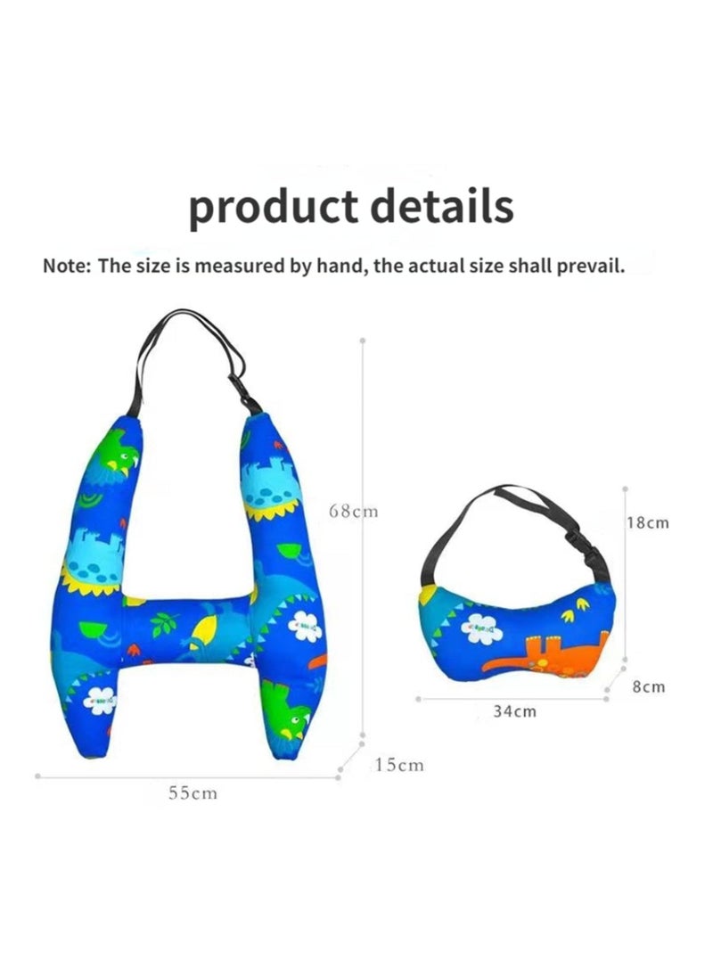 H-Shape Kid Car Sleeping Head Support, Baby Toddler Travel Pillows for Car Seat Support The Body and Head, Soft Travel Pillow for Adults and Children, Helps Improve Body and Head Comfort - Image 5