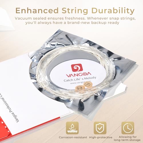 Vangoa Classical Guitar Strings, Nylon Guitar String Set for Classical Guitar, Replacement 6 Guitar Steel Nylon Strings for Classical Guitar Acoustic Guitar, 28-43 Gauge - Image 4