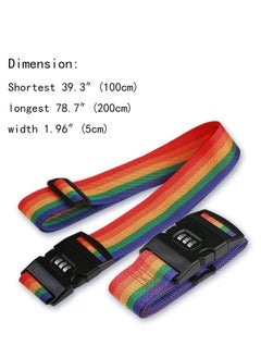 SYOSI Luggage Strap Suitcase Belts Lockable Adjustable Travel Packing Belt Baggage Security Straps with Password Lock Clip and 2 Pcs Luggage Tags Labels Identifier 2 Pcs  - Image 5
