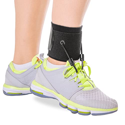 BraceAbility دعامة كاحل BraceAbility AFO - دعامة كاحل قابلة للتعديل لدعم القدم الساقطة للرجال والنساء، للمشي مع الأحذية، دعم رفع الأصابع، دعامة مساعدة للانثناء الخلفي تناسب اليسار أو اليمين (S/M) - Image 1