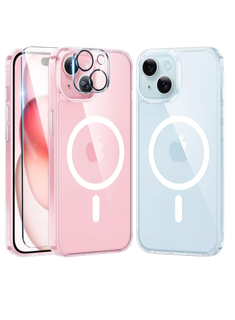 ELTRAZONE Defender Magnetic Clear Case for iPhone 15 - With Camera Lens Protector, Drop Protection, Anti-Yellowing, and Shockproof Design - Image 1