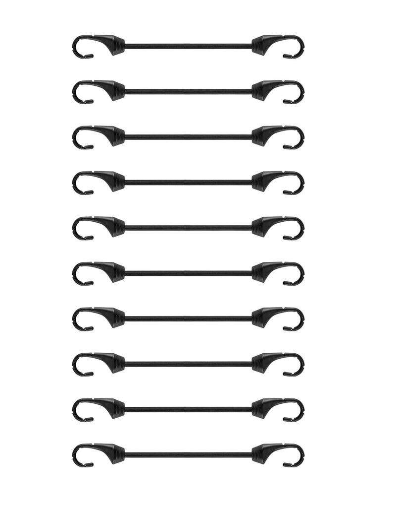 Joneaz Small Bungee Cords with Hooks 6 inch 10Piece UV Resistant 5 mm Diameter Elastic Bungee Cord