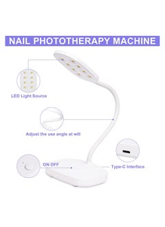 SYOSI LED Light Nail Lamp, 12W Portable Gooseneck Lamp, Nail Dryer, Gel Polish Light Professional Nail Light, for Gel Nail, White - pzsku/ZFDFC8A086EDEA5A600E4Z/45/_/1712653563/b49ce008-05c4-4dac-bbb8-ee53cb4c5cb9