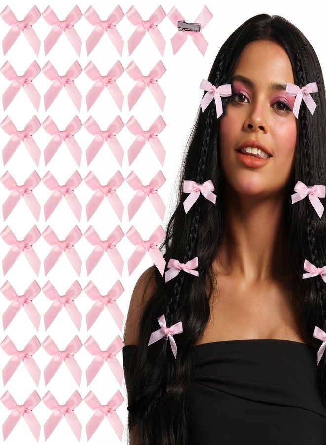 تينيتور مجموعة تينيتور من 30 قطعة من مشابك ربطات الشعر الوردية - ربطات صغيرة للنساء والفتيات - إكسسوارات شعر لطيفة - Image 1