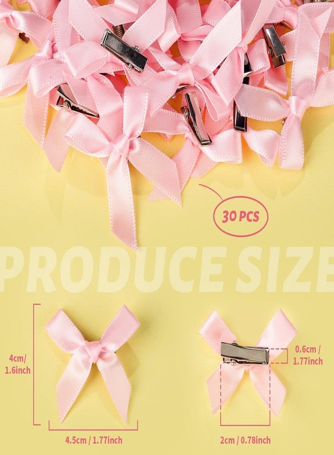 تينيتور مجموعة تينيتور من 30 قطعة من مشابك ربطات الشعر الوردية - ربطات صغيرة للنساء والفتيات - إكسسوارات شعر لطيفة - Image 2