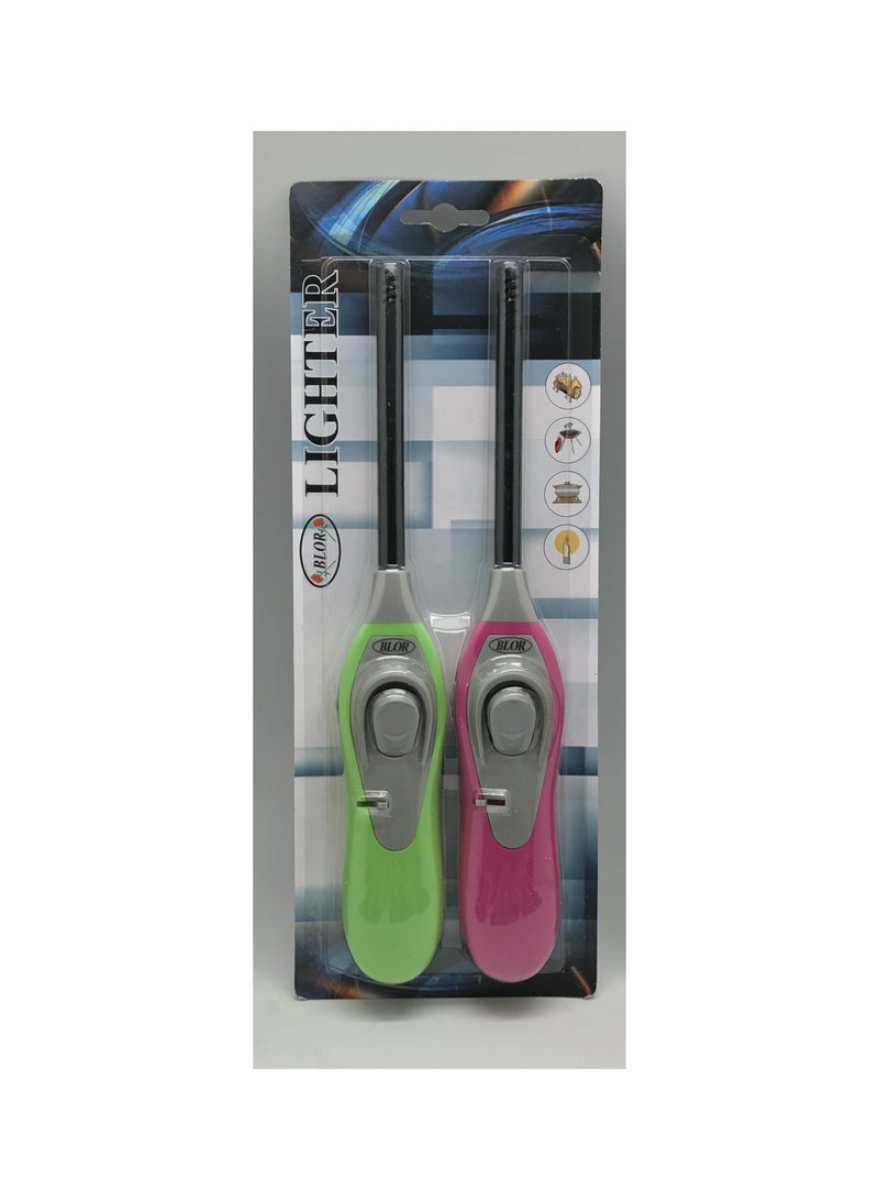 بلور ولاعة بلور تعمل بالغاز 2 قطعة مجموعة القرع