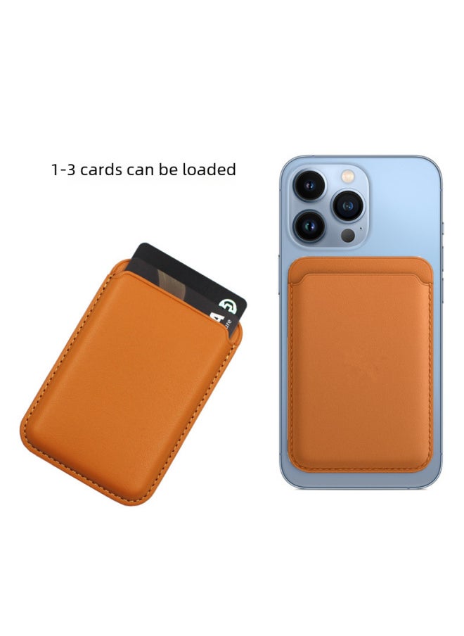 Generic - 13magsafe Leather Card Holder Anime Design Magnetic Suction For Iphone14 Phone Sticker Card Slot Digital Computer Protective Case-Color:Midnight Black [For Iphone 12~16 Series Universal Official Animation]-Applicable Model:Imitation Original Packaging [card With Logo]] - Image 1