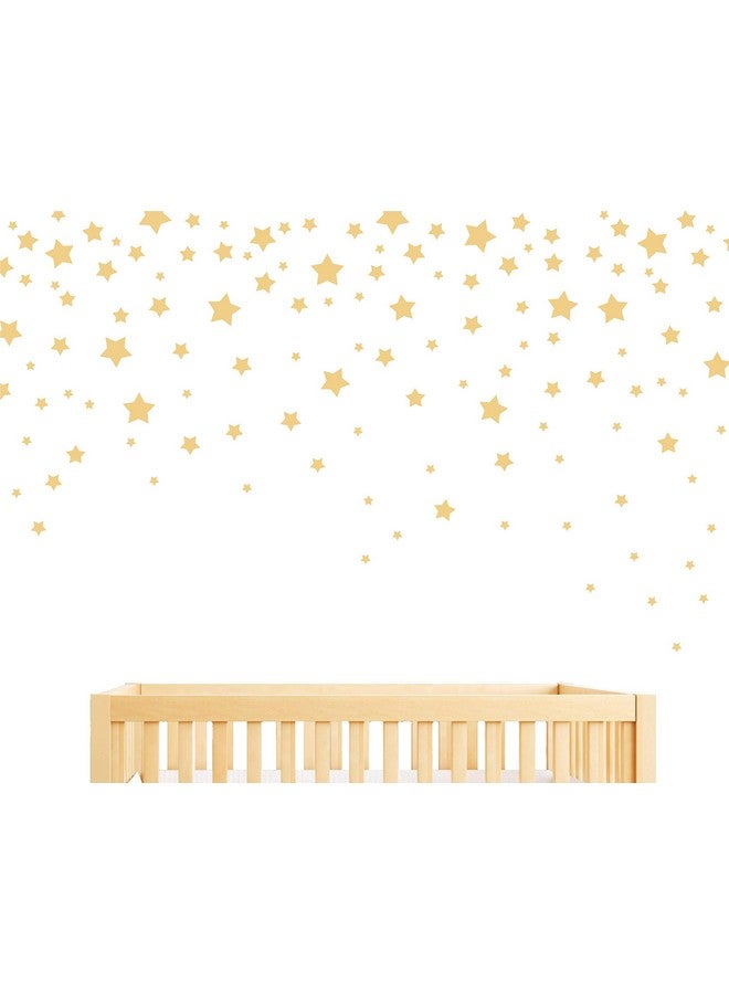 GESTYZ 190pcs Star Wall Decals, Matte Vinyl, Nursery Wall Decals, Easy to Use, Removable, White, Gold, Modern Style, Wall Stickers - Image 2