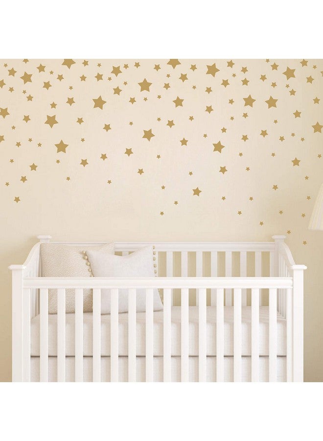 GESTYZ 190pcs Star Wall Decals, Matte Vinyl, Nursery Wall Decals, Easy to Use, Removable, White, Gold, Modern Style, Wall Stickers - Image 1