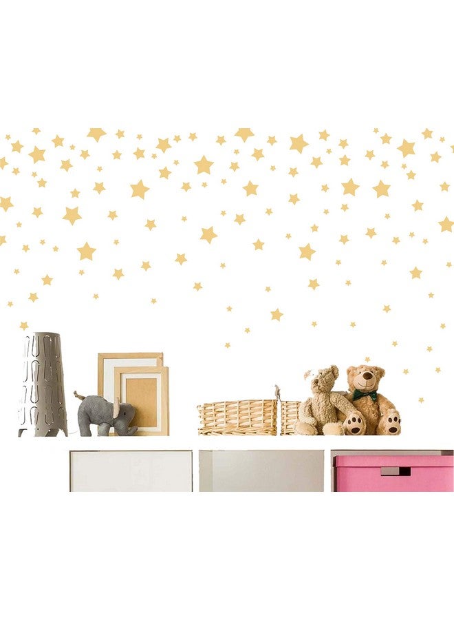 GESTYZ 190pcs Star Wall Decals, Matte Vinyl, Nursery Wall Decals, Easy to Use, Removable, White, Gold, Modern Style, Wall Stickers - Image 4
