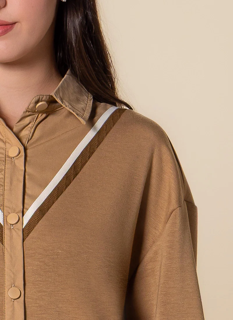 SHAPES DETAILED SOFT SHIRT SET