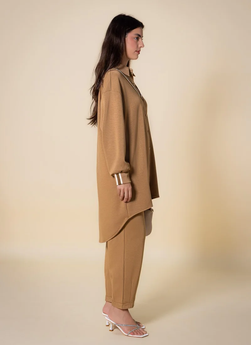 SHAPES DETAILED SOFT SHIRT SET