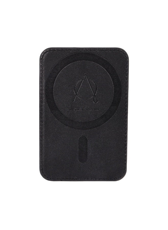 A-Case Its My Case Kilyos Vegan Leather Premium MagSafe Card Holder Ultra Slim Magnetic Wallet for iPhone with RFID Protection and Card Slots - Black Titanium - Image 2