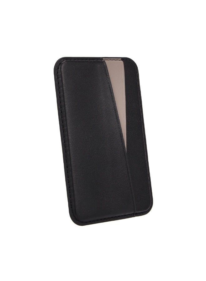 A-Case Its My Case Kilyos Vegan Leather Premium MagSafe Card Holder Ultra Slim Magnetic Wallet for iPhone with RFID Protection and Card Slots - Black Titanium - Image 3