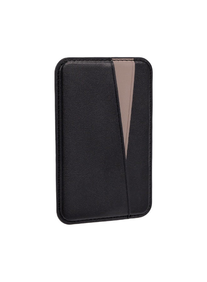 A-Case Its My Case Kilyos Vegan Leather Premium MagSafe Card Holder Ultra Slim Magnetic Wallet for iPhone with RFID Protection and Card Slots - Black Titanium - Image 4