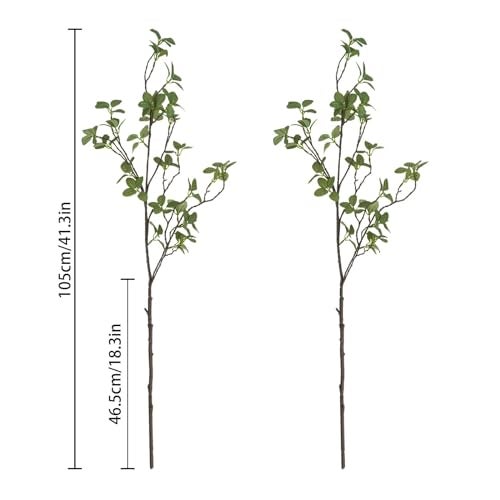 Ruidazon 41” Artificial Greenery Stems, Long Fake Plant Twigs Faux Greenery Branches for Tall Vase Home Party Wedding Office Decor (4 Pcs) - Image 5